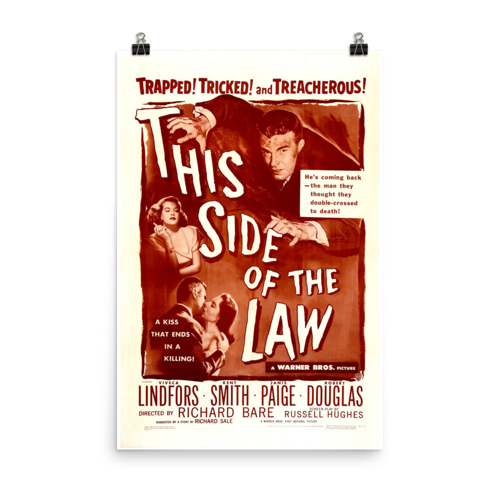 This Side of the Law (1950) Movie Poster, 12×18 inches