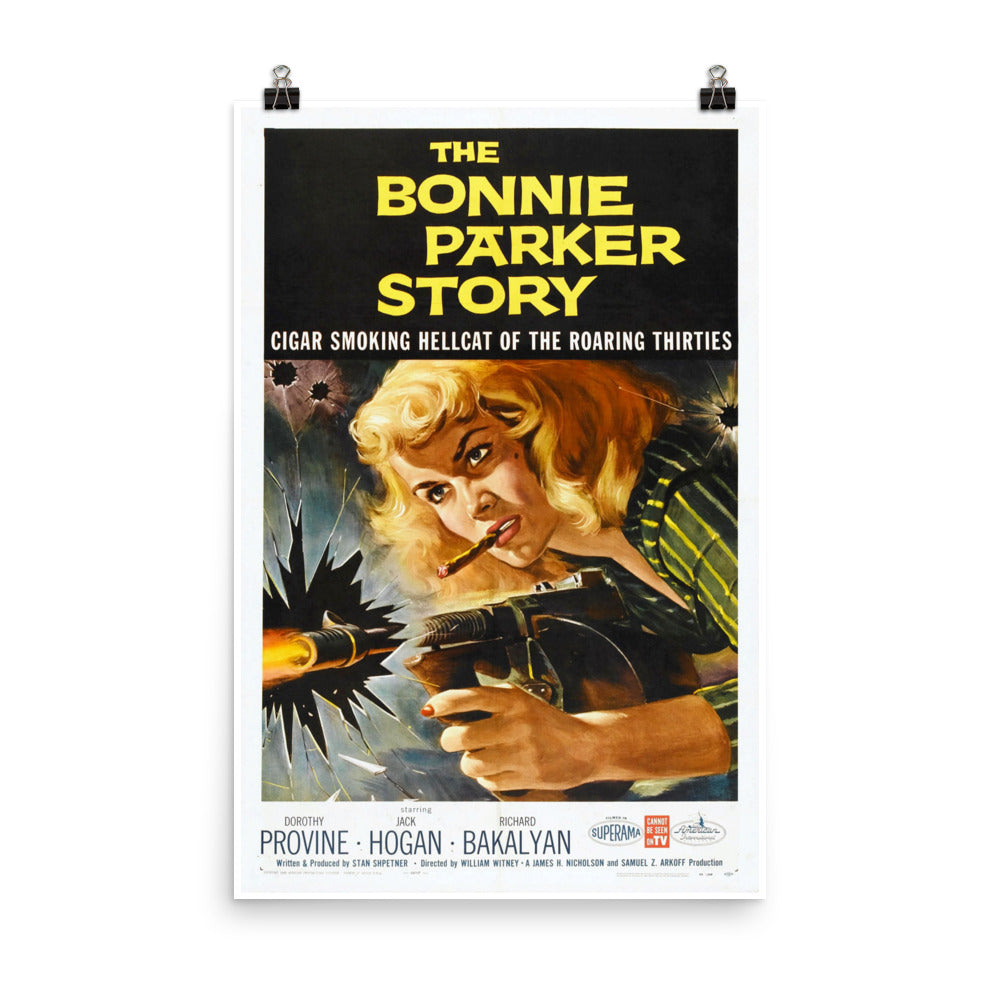 The Bonnie Parker Story (1958) Movie Poster, 12×18 inches
