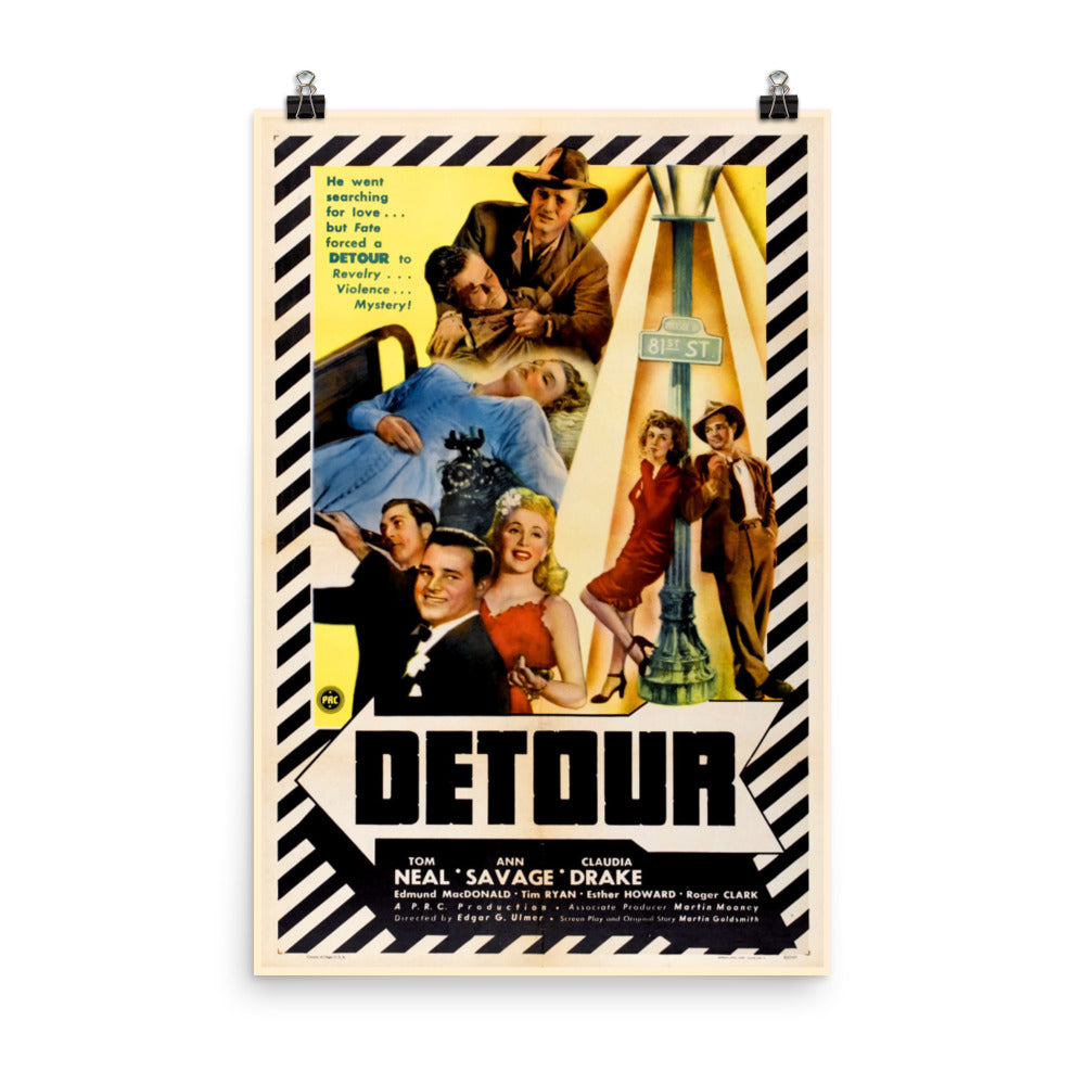 Detour (1945) Movie Poster, 12×18 inches