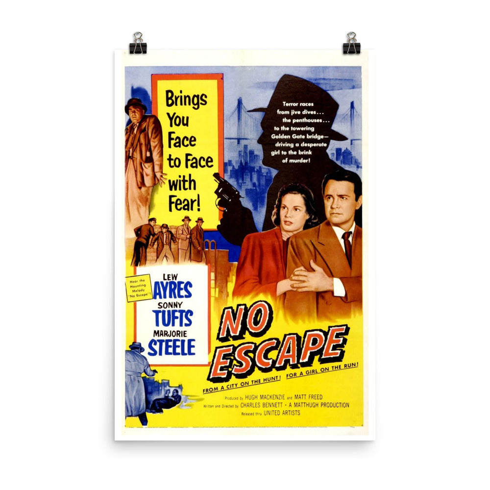 No Escape (1953) Movie Poster, 12×18 inches