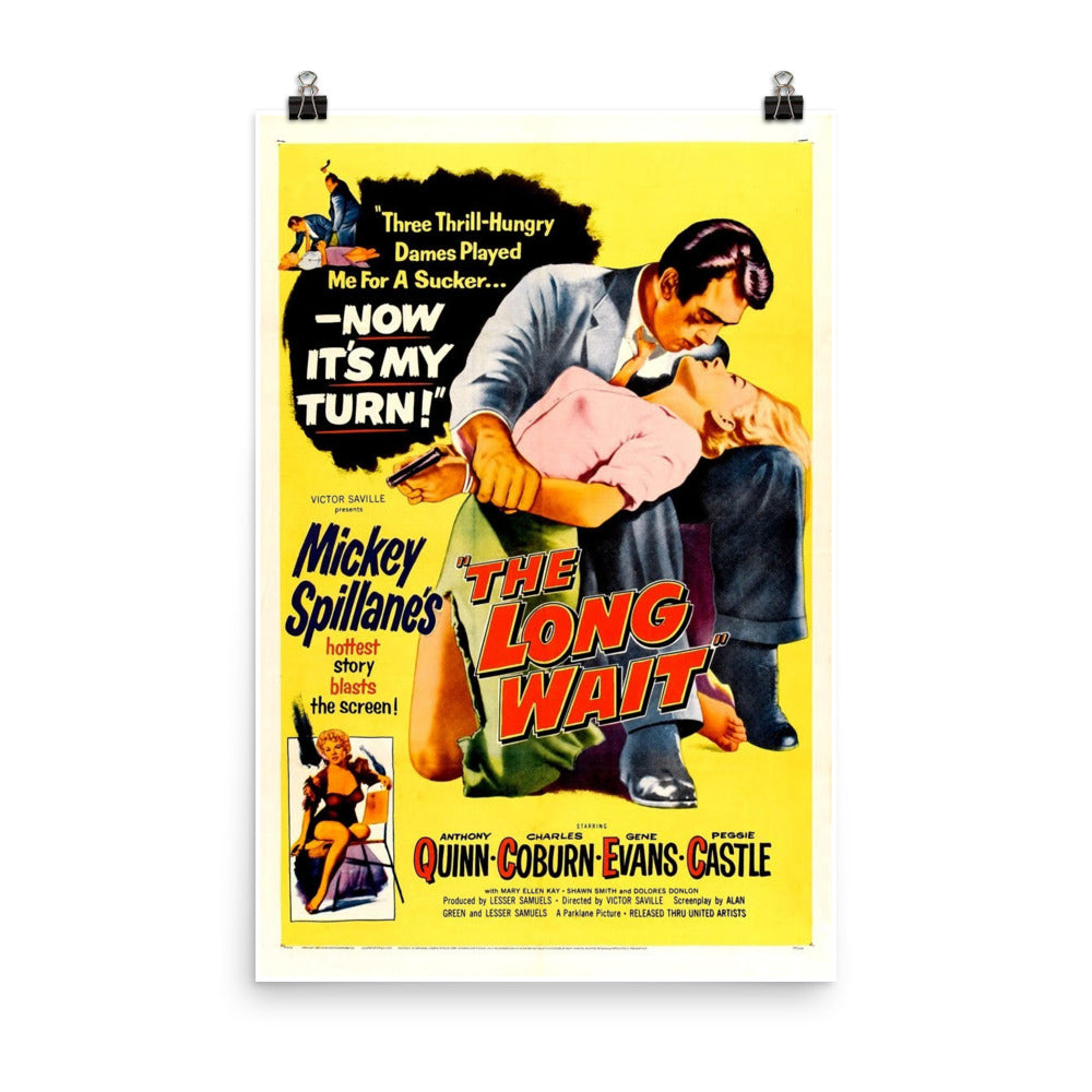The Long Wait (1954) Movie Poster, 12×18 inches