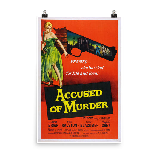 Accused of Murder (1956) Movie Poster, 12×18 inches