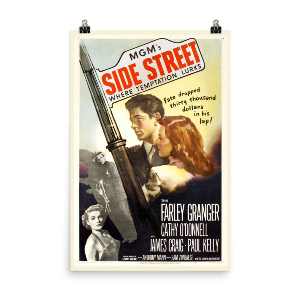 Side Street (1950) Movie Poster, 12×18 inches