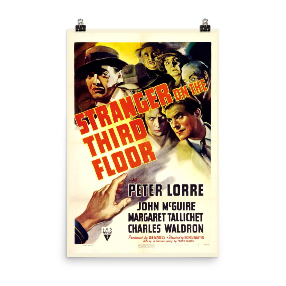 Stranger on the Third Floor (1940) Movie Poster, 12×18 inches