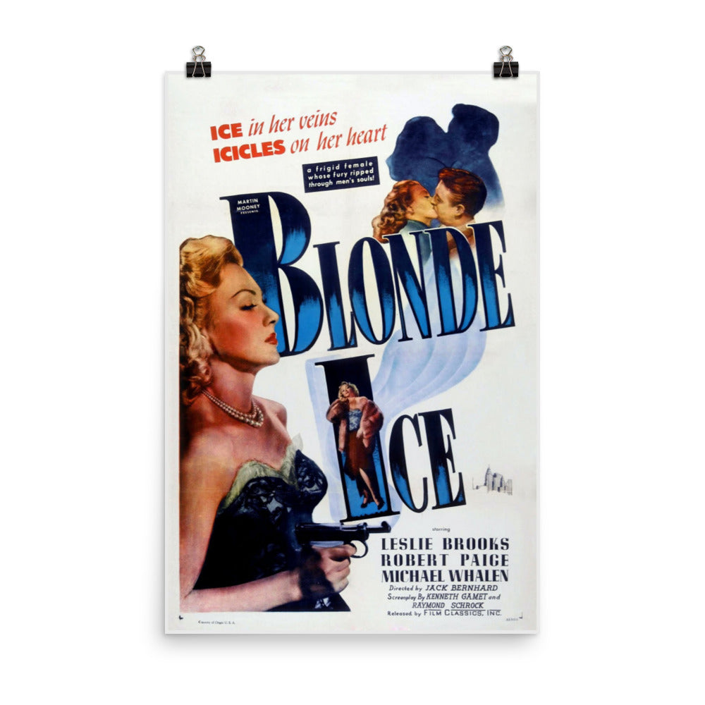 Blonde Ice (1948) Movie Poster, 12×18 inches