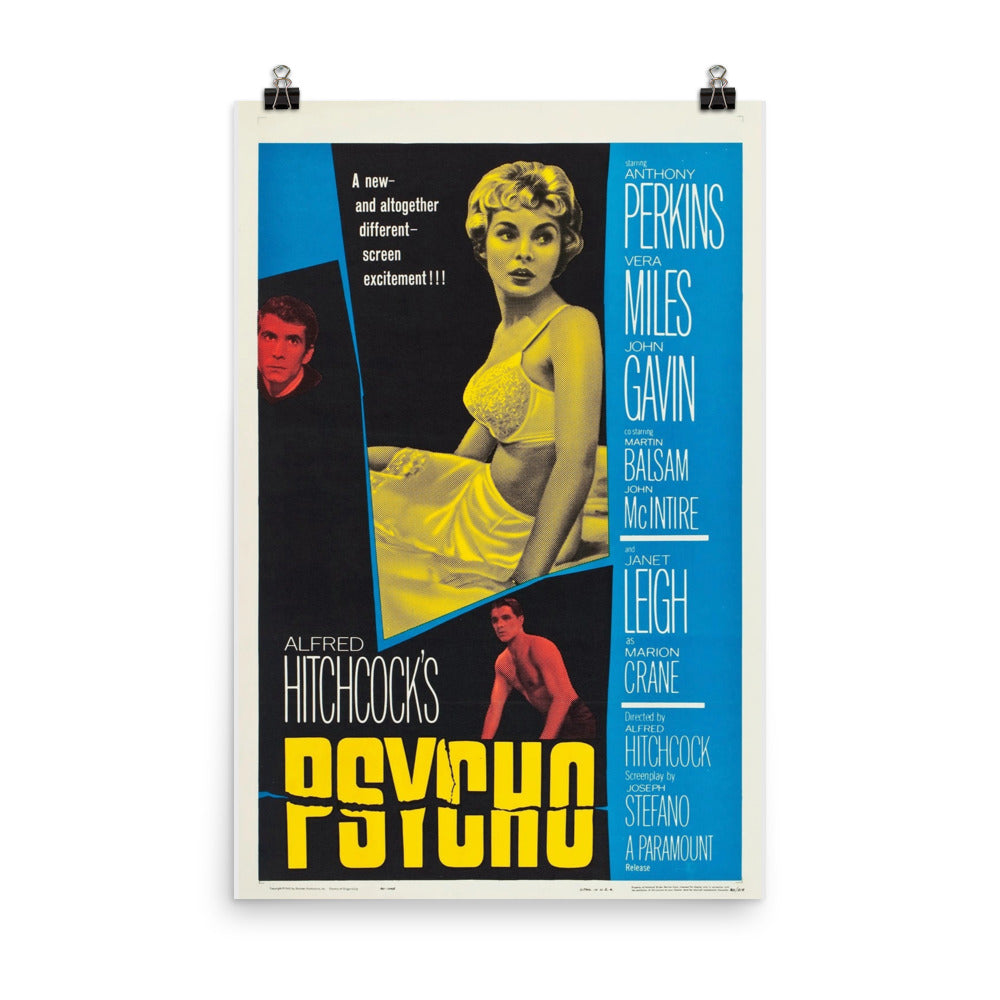 Psycho (1960) Movie Poster, 12×18 inches