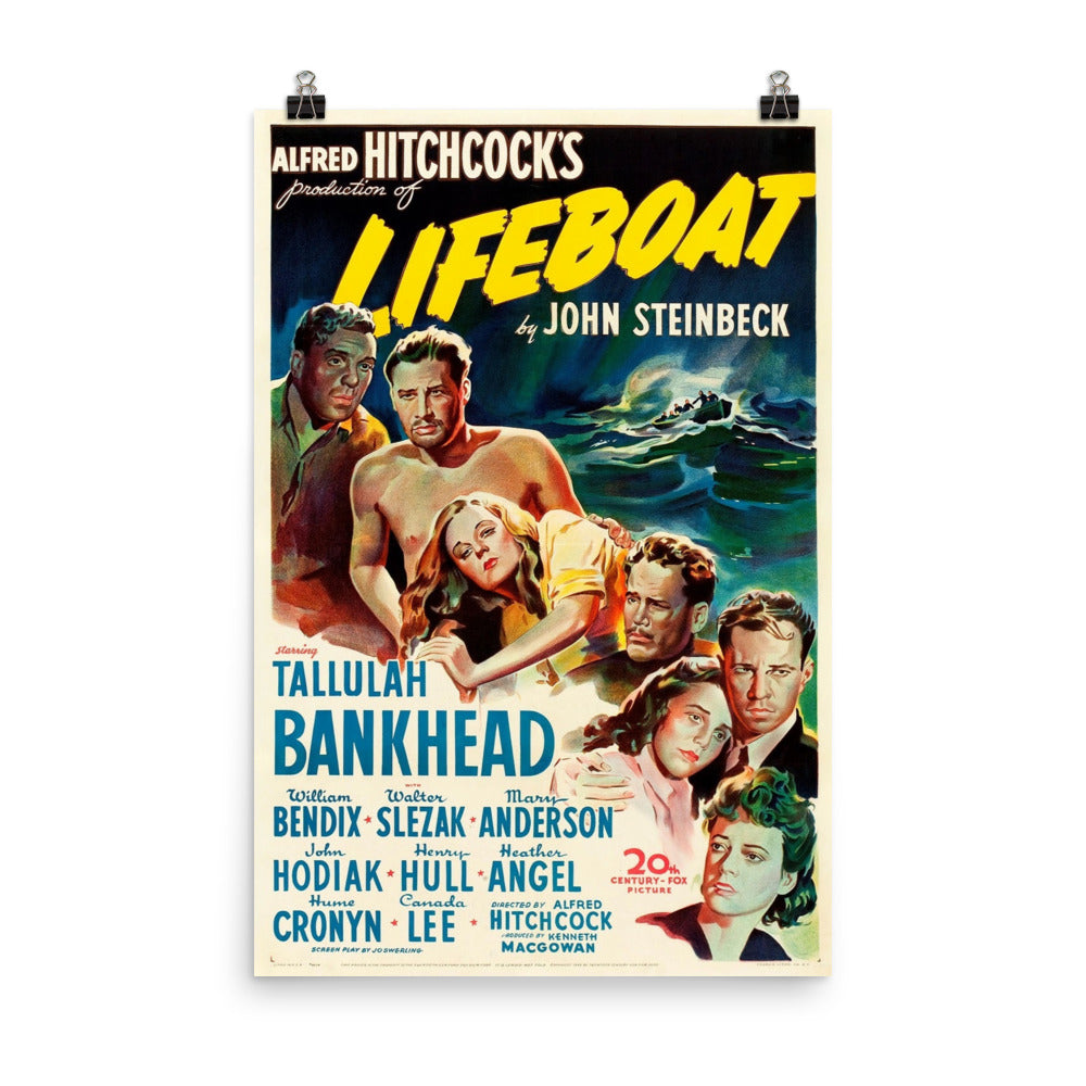 Lifeboat (1944) Movie Poster, 12×18 inches