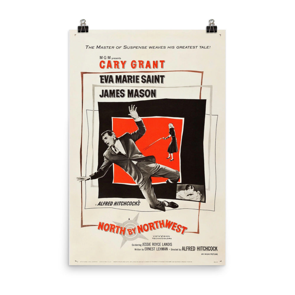 North by Northwest (1959) Movie Poster, 12×18 inches